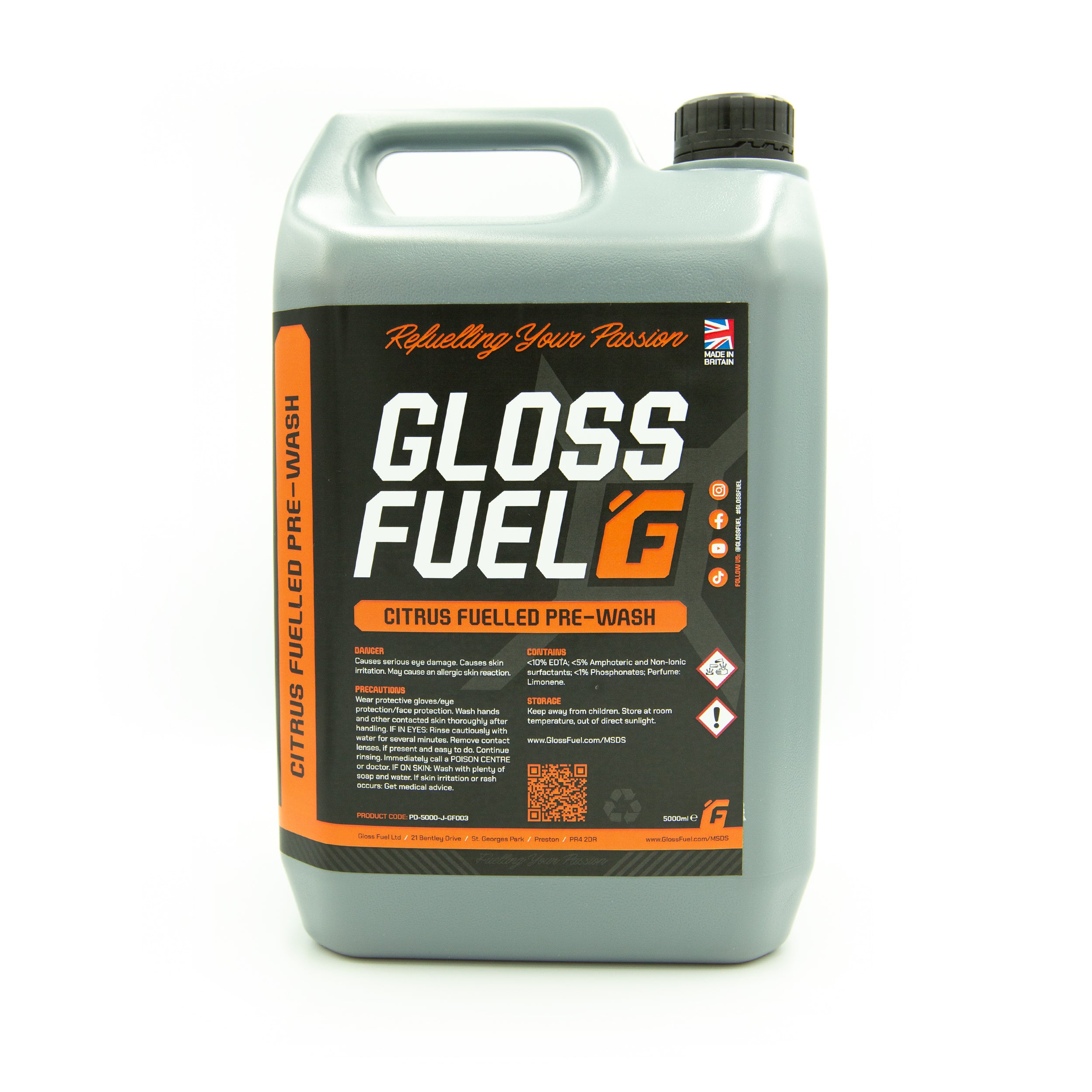 Citrus Fuelled Pre-Wash - 5L 100% PCR Jerry Can