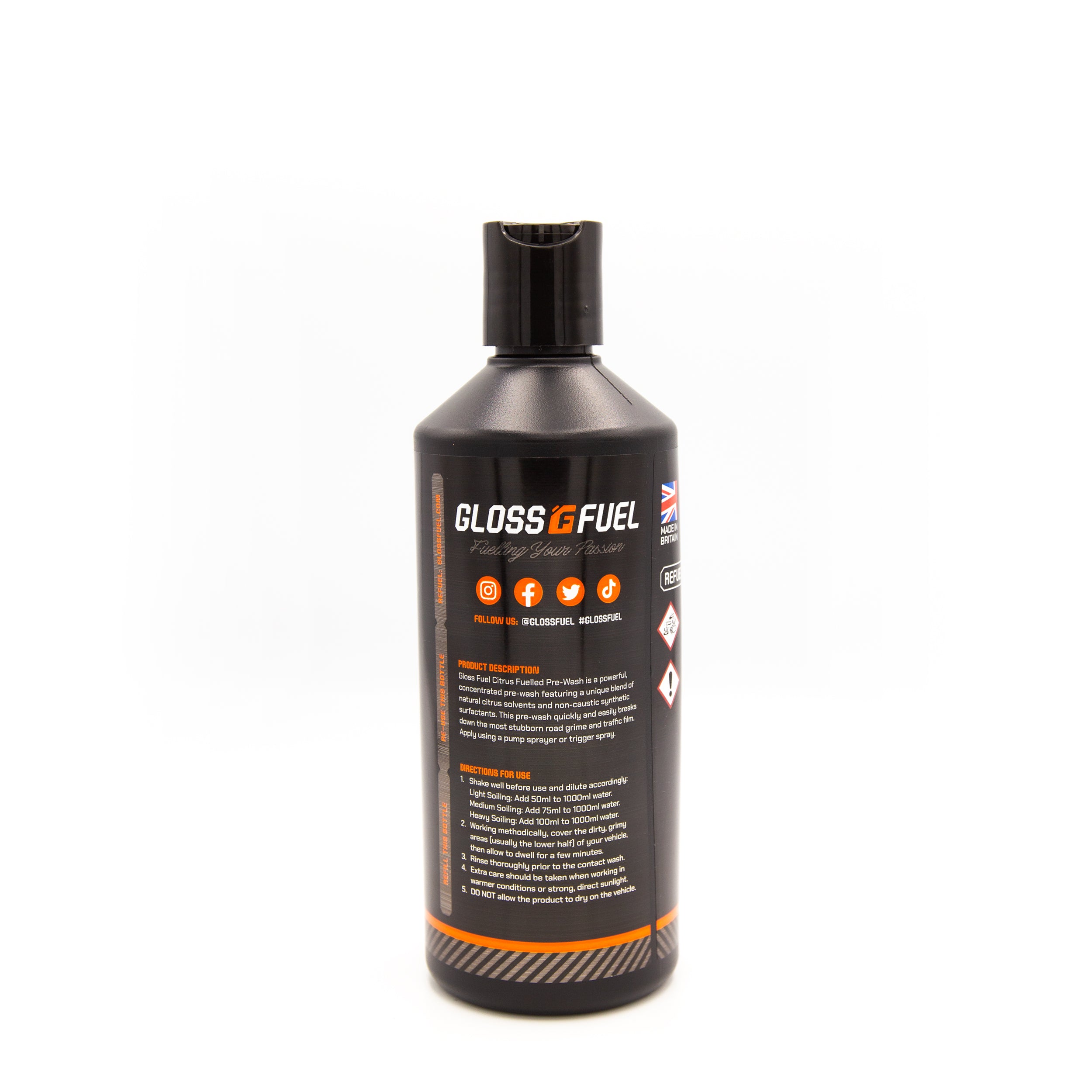 Gloss Fuel Citrus Fuelled Pre-Wash - 500ml Bottle
