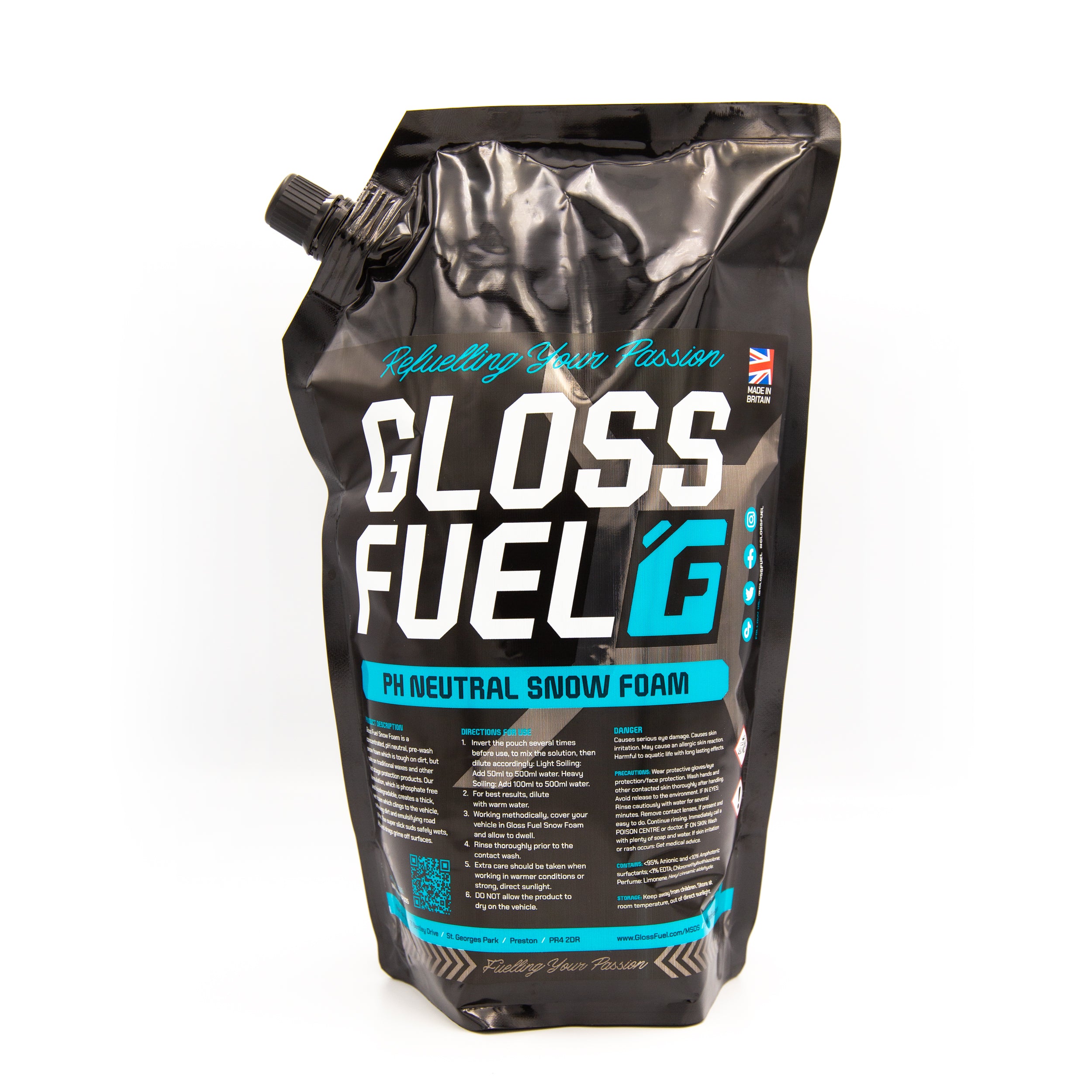 Gloss Fuel pH Neutral Snow Foam - 1 Litre Refuel Pack