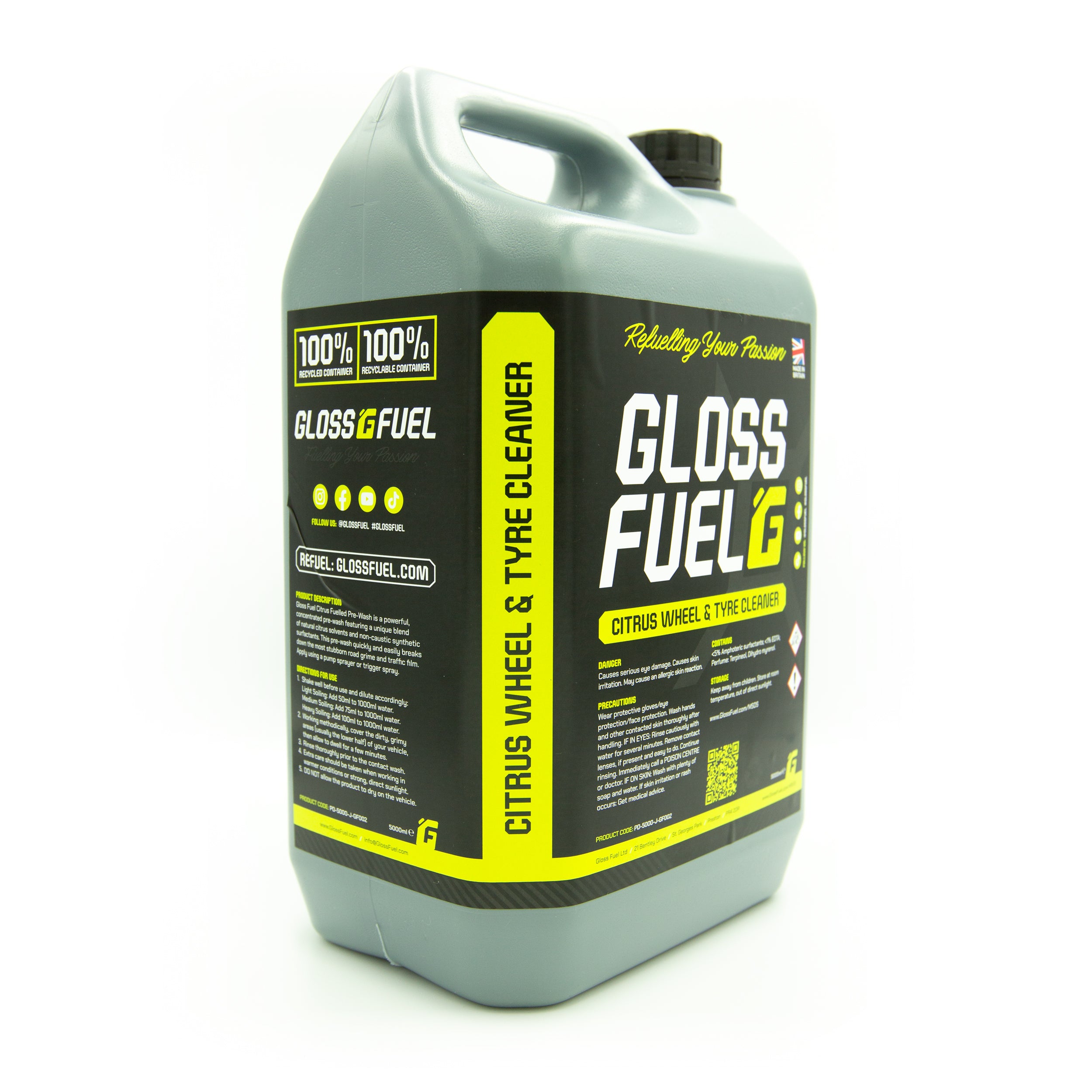 Citrus Wheel & Tyres Cleaner - 5L 100% PCR Jerry Can