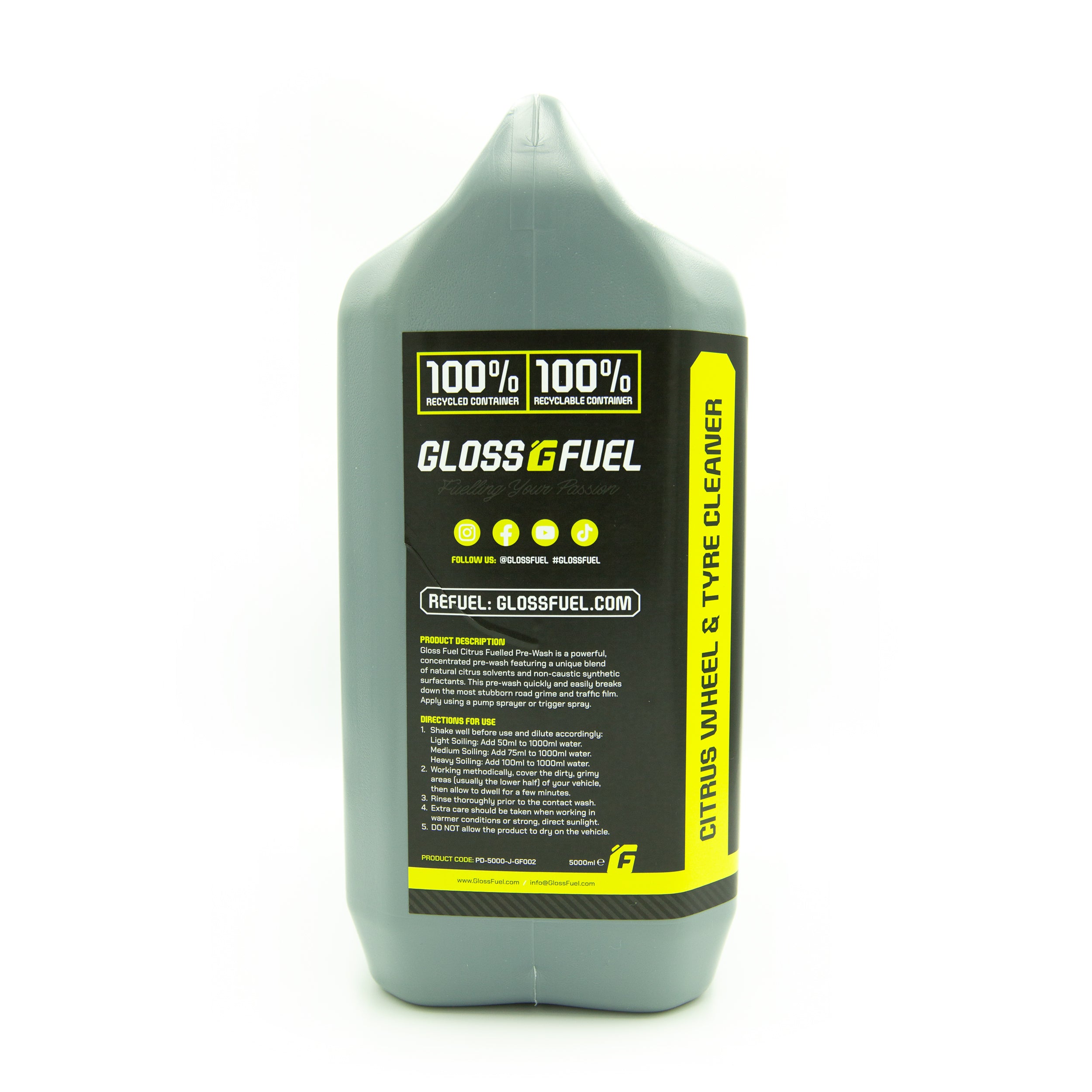Citrus Wheel & Tyres Cleaner - 5L 100% PCR Jerry Can