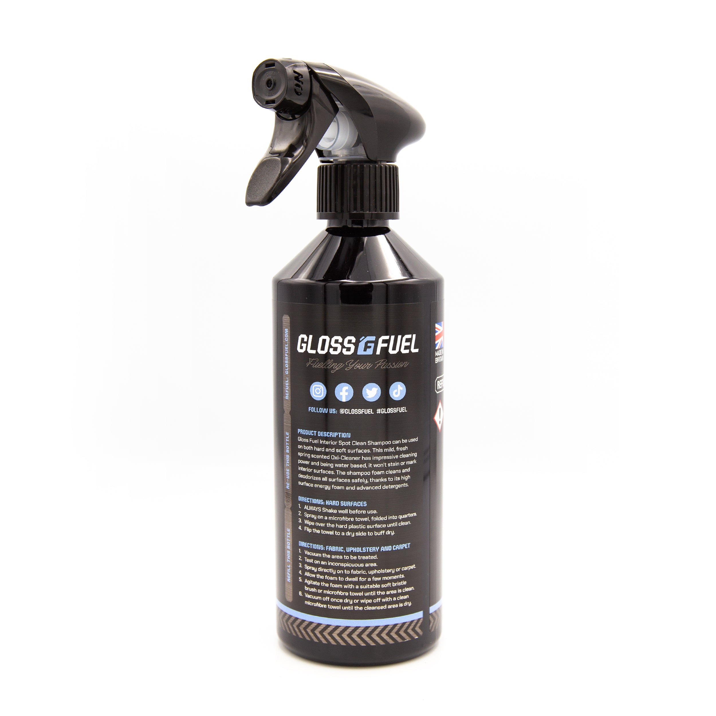 Gloss Fuel Interior Spot Clean Shampoo - 500ml Bottle