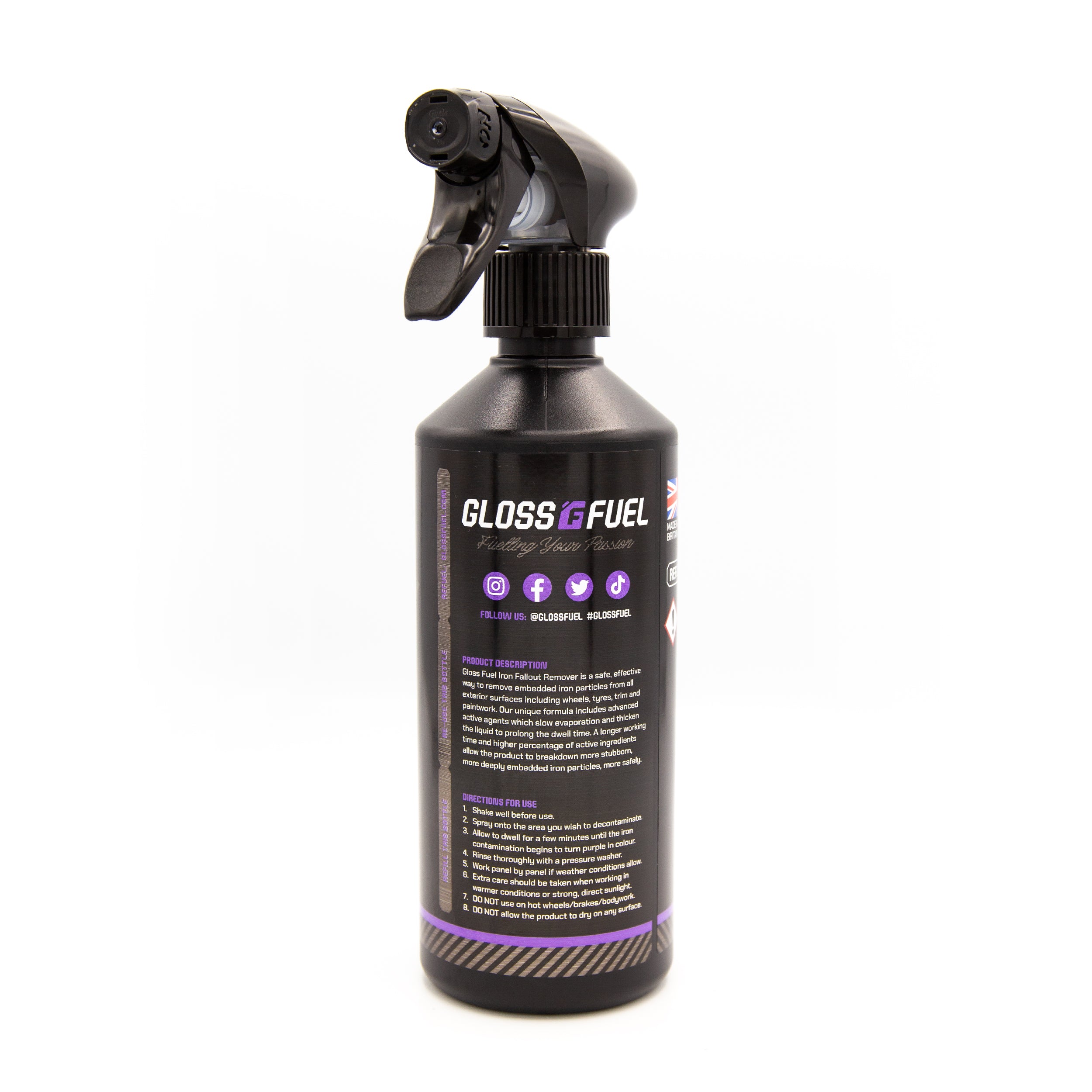 Gloss Fuel Iron Fallout Remover - 500ml Trigger Spray Bottle