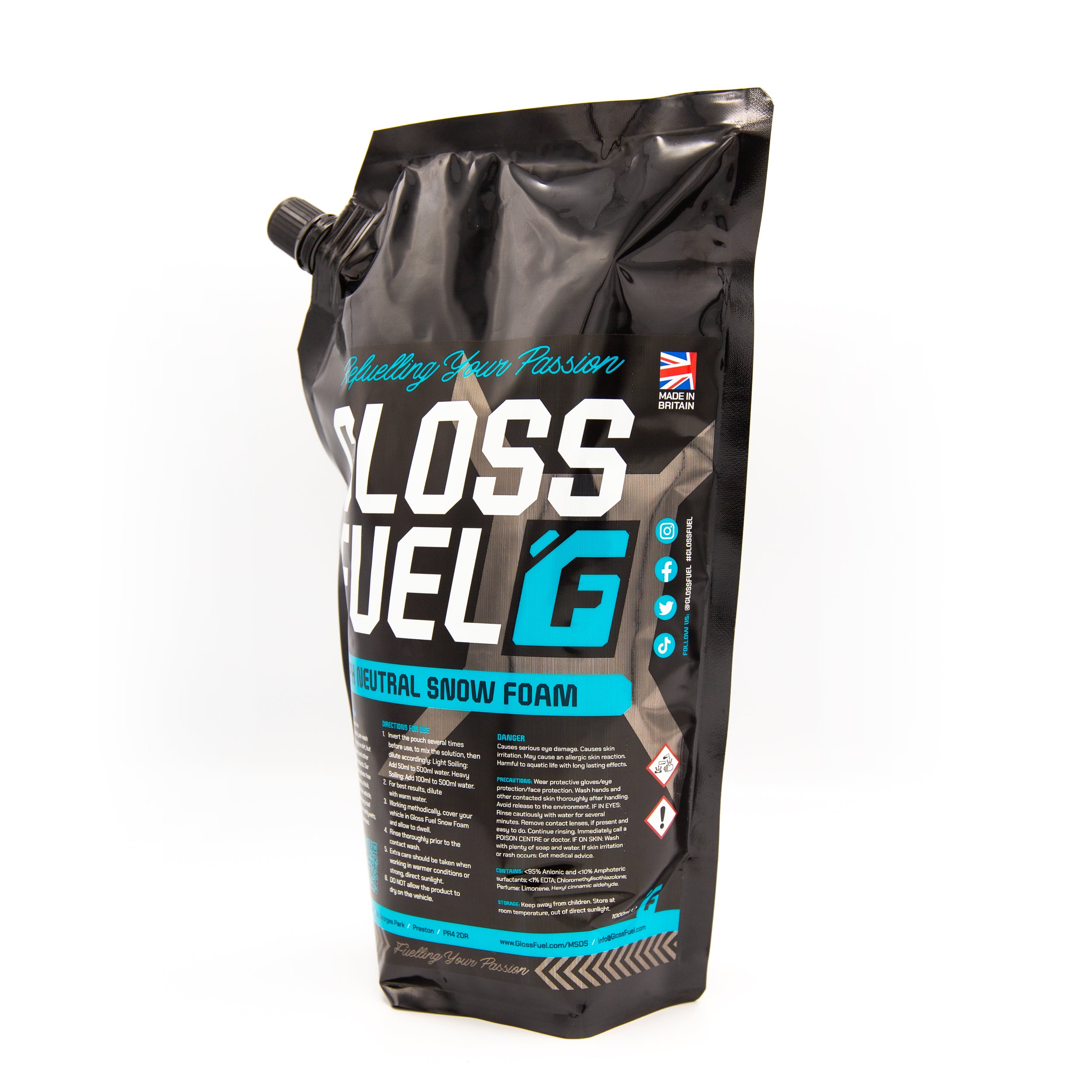 Gloss Fuel pH Neutral Snow Foam - 1 Litre Refuel Pack
