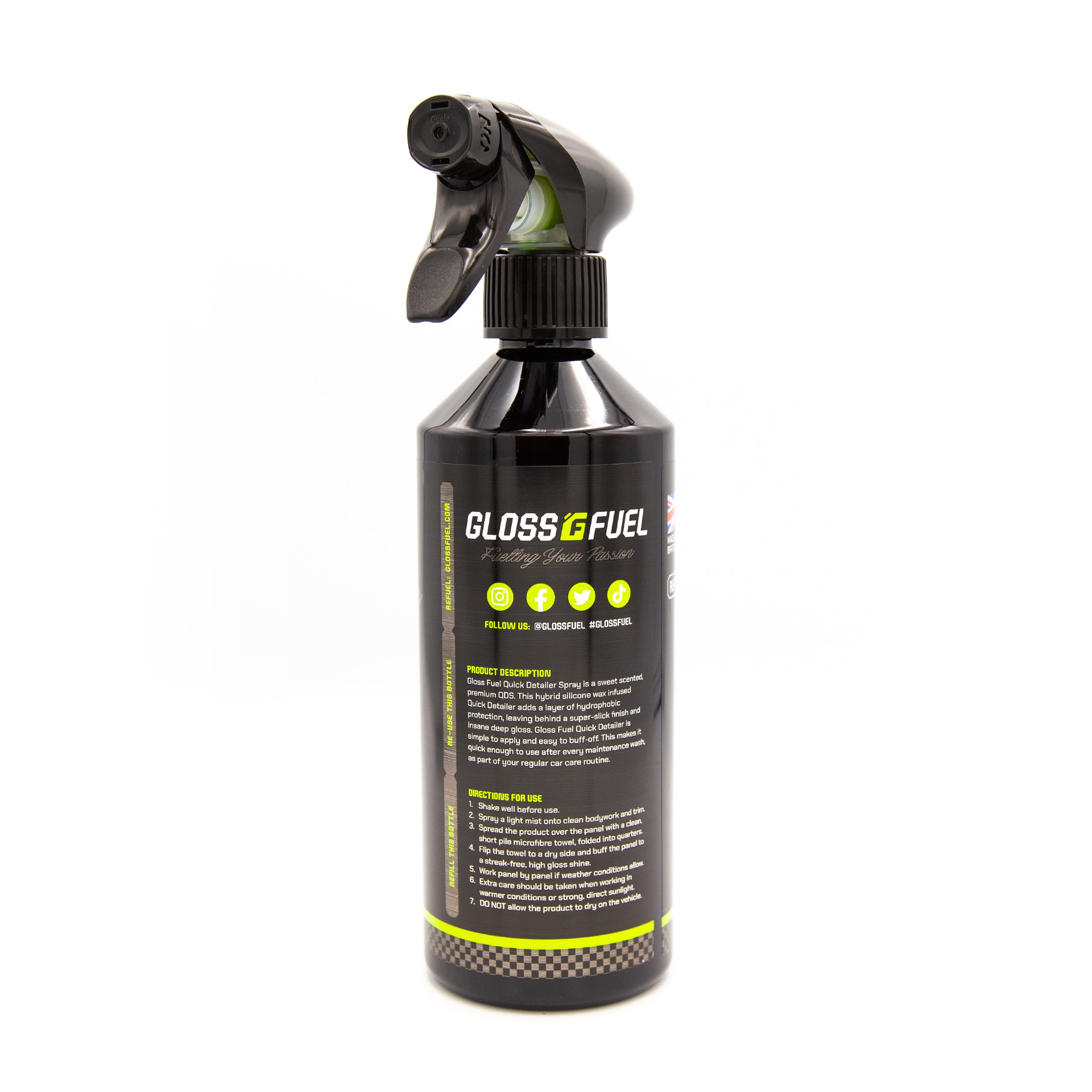 Gloss Fuel Quick Detailer Spray - 500ml Trigger Spray Bottle